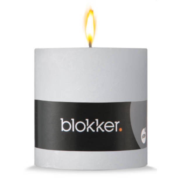 Blokker Rustieke Cilinderkaars - 10x10 cm - Wit