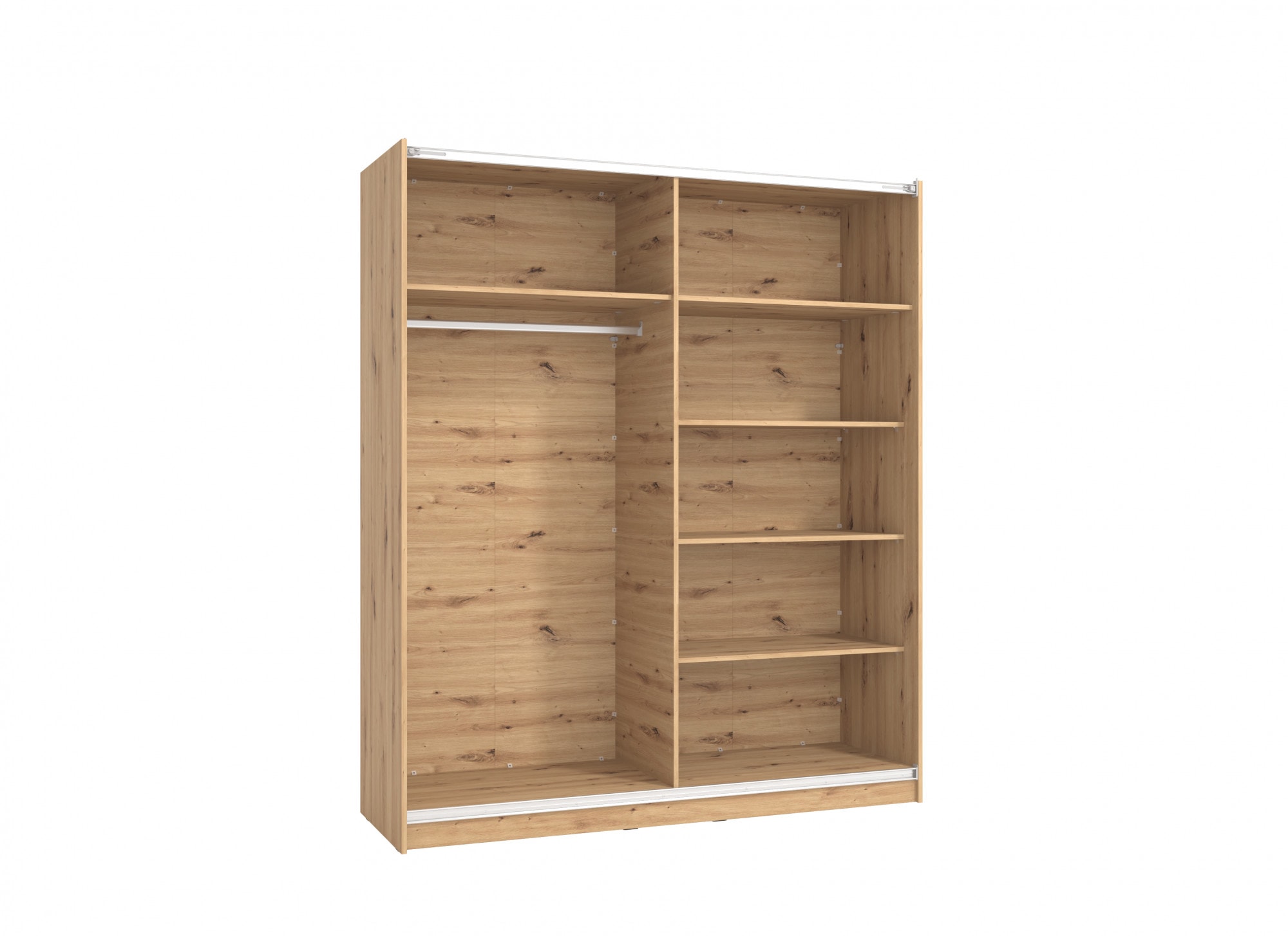 INOSIGN Schwebetürenschrank »Sierra klassischer Kleiderschrank Wäscheschrank 179 oder 217cm breit« mit kompletter Inneneinteilung, FSC®-zertifizierter Holzwerkstoff