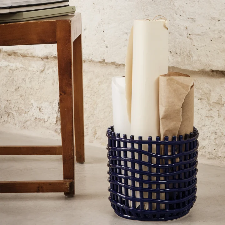 Ferm Living - Keramik Korb, gross, cashmere