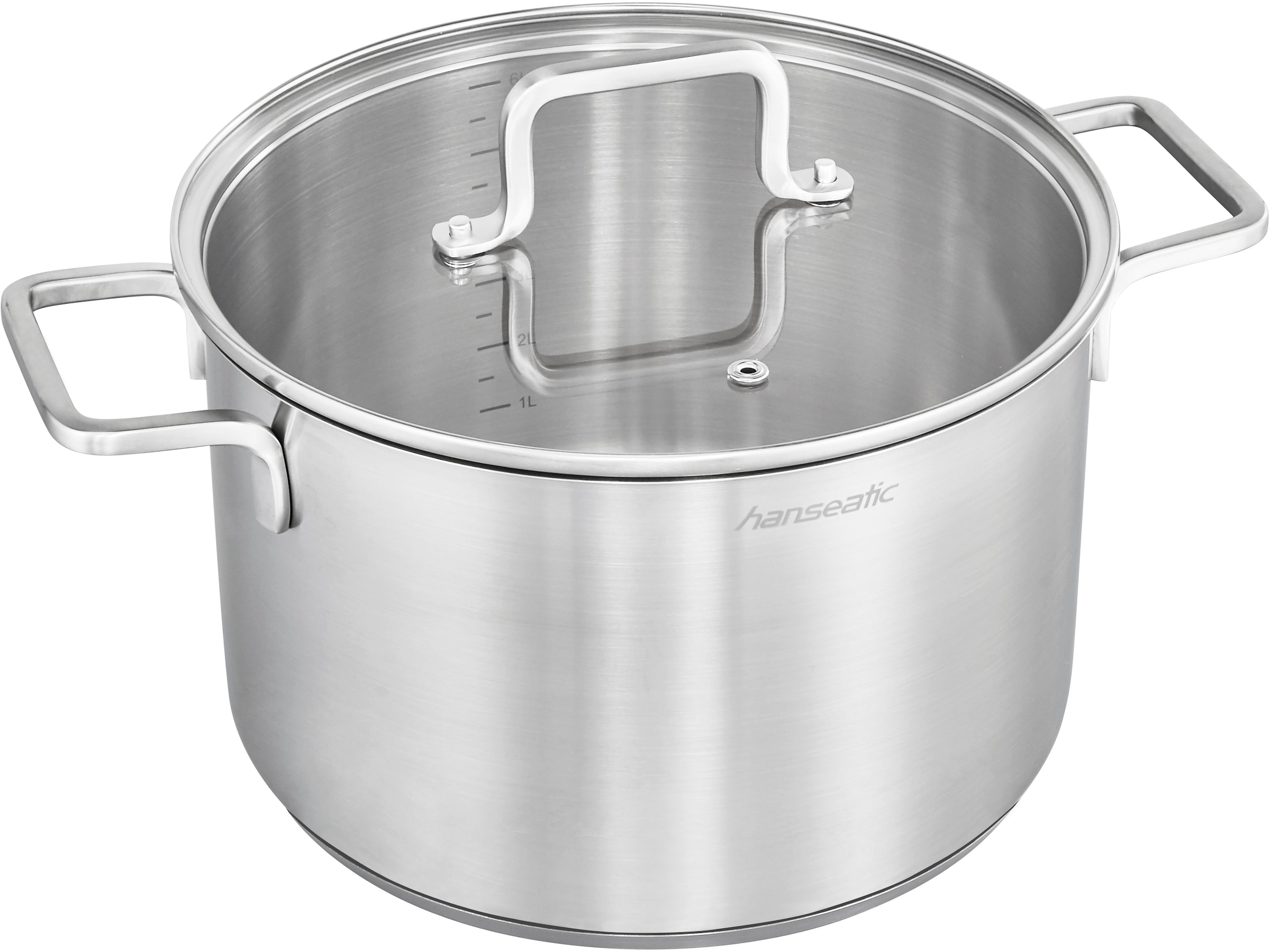 Hanseatic Topf-Set »DAILY« Set, Fleischtopf 2x 16 cm / 2x 20 cm / 1x 24 cm, Stielkasserolle 16 cm, 11 Stk. tlg. Edelstahl 18/10