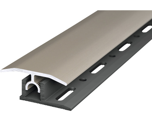 SKANDOR overgangsprofiel, aluminium, RVS-look, geanodiseerd, 10x34x1000 mm