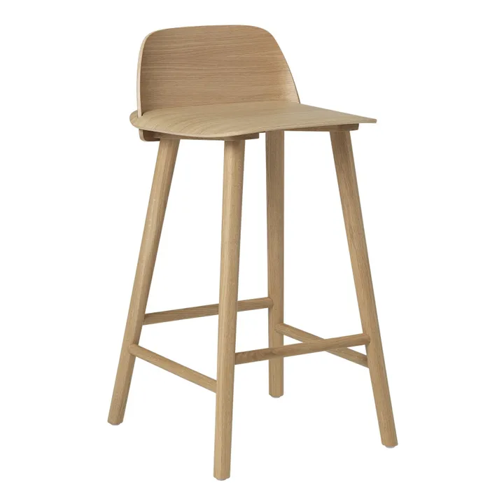 Muuto Tabouret de bar Nerd 65 cm | Chêne