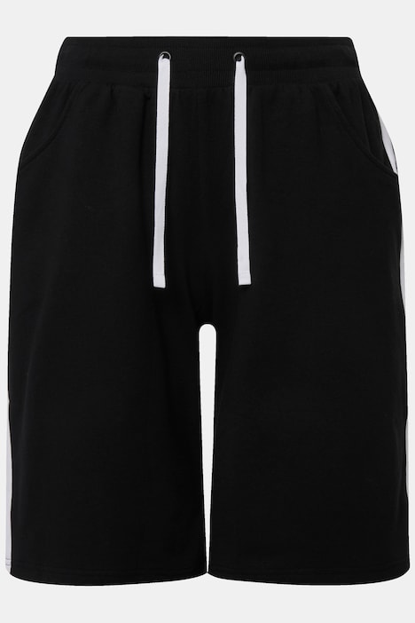 Jerseyshorts, weites Bein, Elastikbund, Bindeband