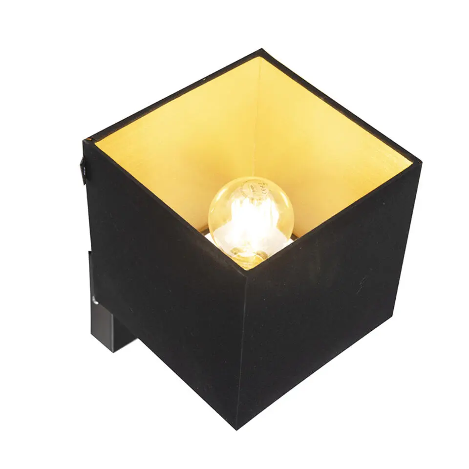 Qazqa wandlampen combi zwart e27