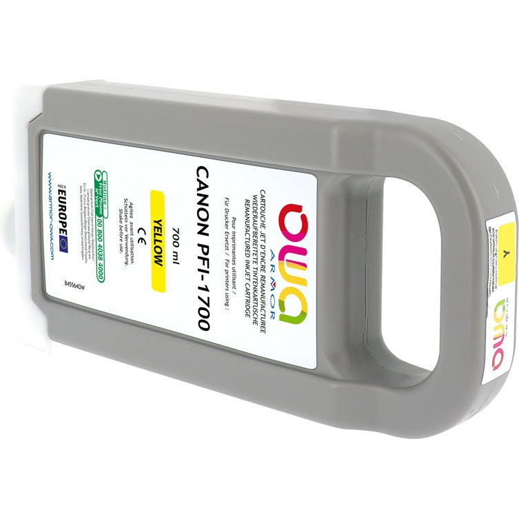 Cartouche d'encre traceur remanufacturée OWA - standard - Jaune - pour CANON PFI-1700 Y