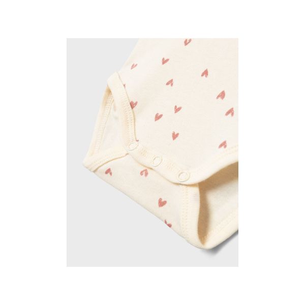 Name It Romper Korte Mouw Hearts 2-Pack Buttercream