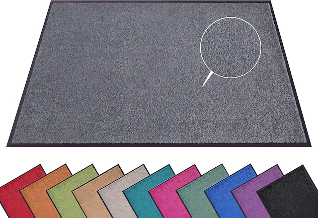 HANSE Home Fussmatte »Wash & Clean« rechteckig 7 mm Höhe Schmutzfangmatte, Türmatte, In- und Outdoor, Teppich, Läufer, waschbar