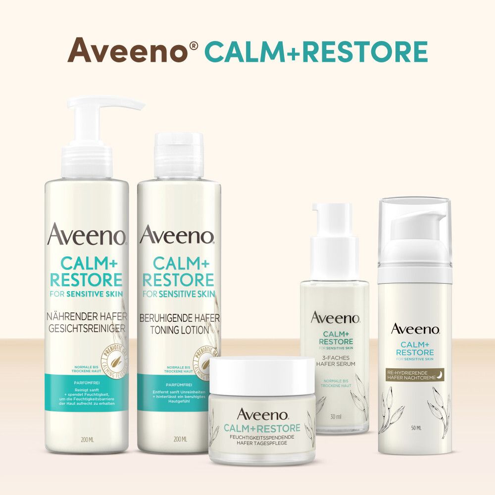 Aveeno® CALM+RESTORE Hafer Toning Lotion für empfindliche Haut, parfümfrei