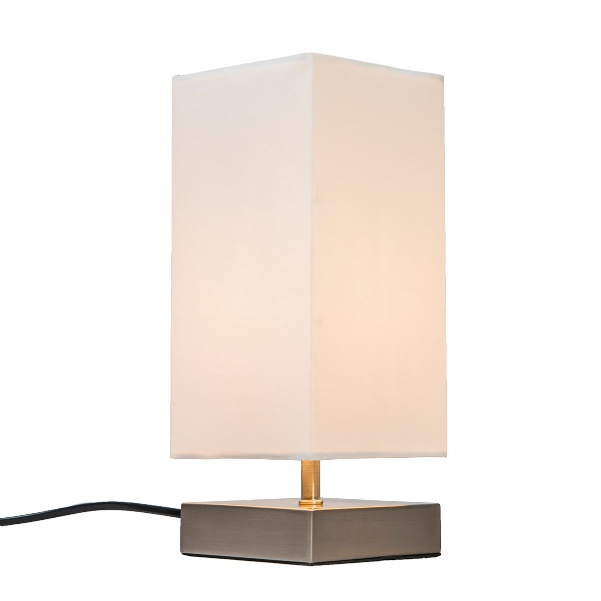 Moderne tafellamp wit met staal - Milo