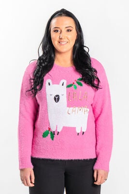 Luca & Lola Dame Genser Lalalama Gift, Pink