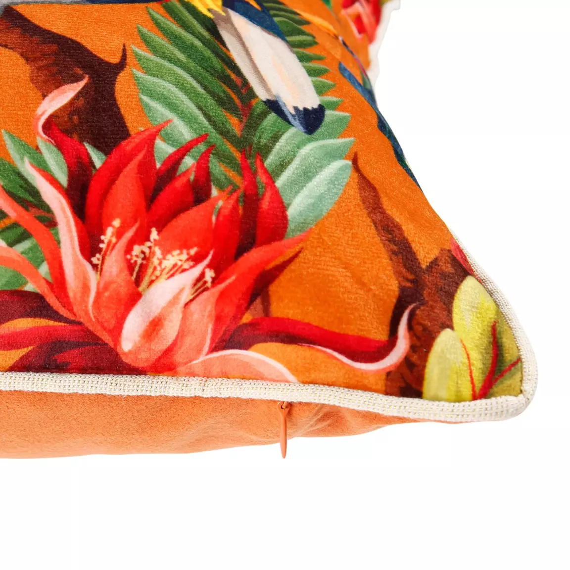 Housse de coussin carrée (40 x 40 cm) Jungle Orange