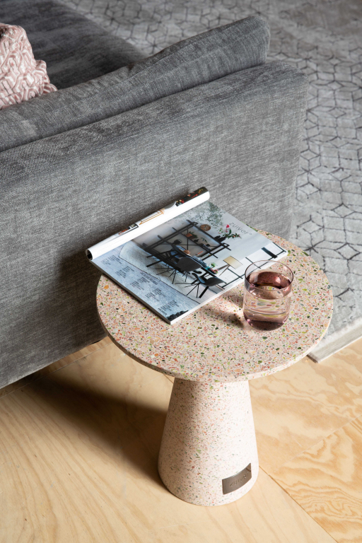 Zuiver Victoria bijzettafel terrazzo roze