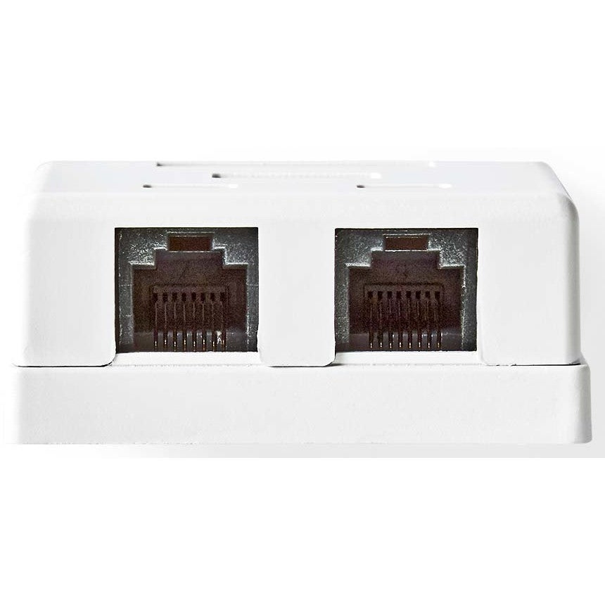 Nedis CCGP89110WT wanddoos opbouw - 2 Port - U/UTP CAT6 wit