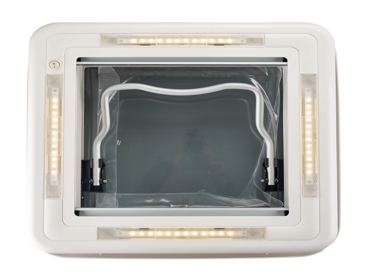 AOYI Skylight LED 40x40 cm dakluik met permanente ventilatie