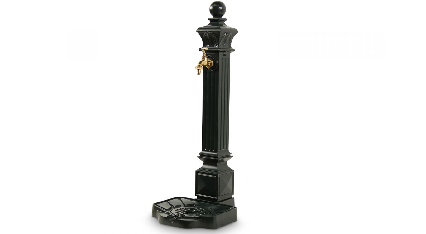Fontaine de jardin aluminium vert 29x33x81cm