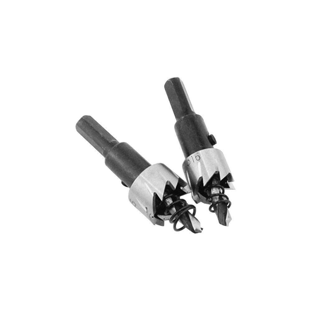 (6-tlg. Set) Lochsäge Bohraufsatz Werkzeug für Holz / Metall / Kunststoff / Aluminium / Kupfer / Edelstahl (16/18.5/20/25/30/35mm) - Schwarz