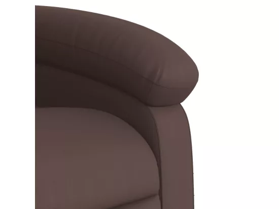 Fauteuil inclinable massant Marron Similicuir
