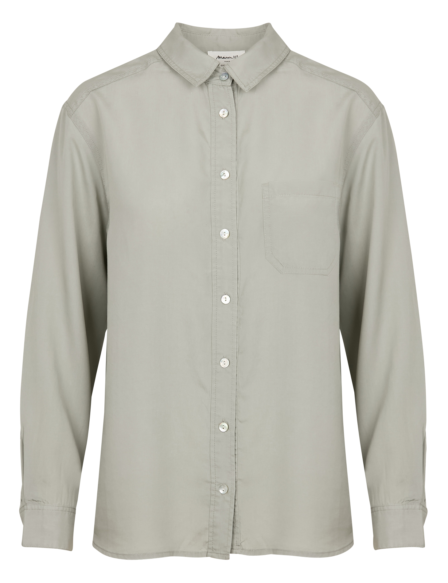 CALINE - Chemise droite col classique| Vert