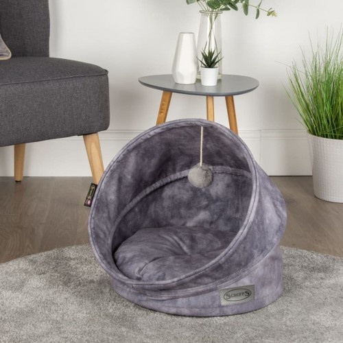 Cama cinza para gato