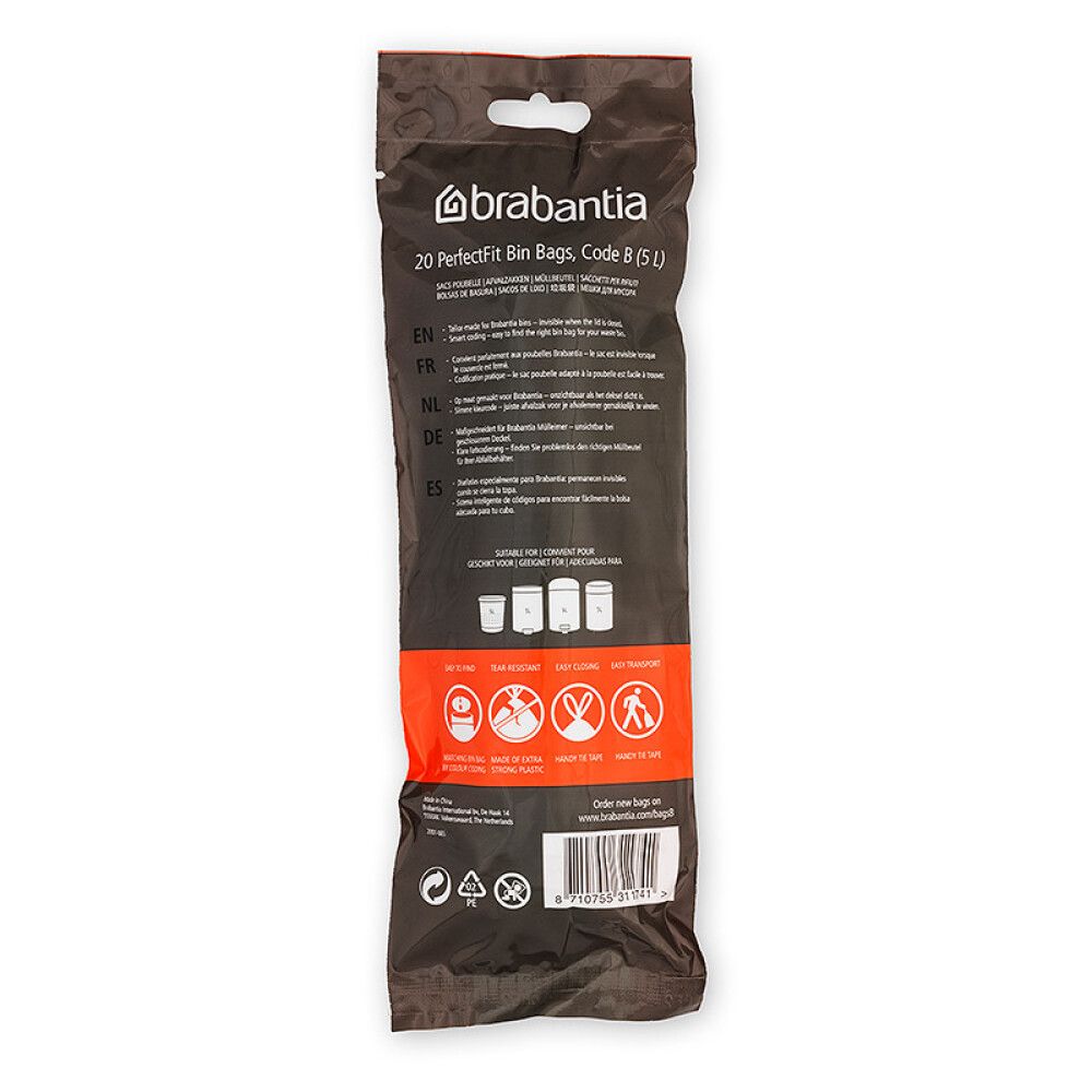 AVFALLSPOSER BRABANTIA B 5 LITER 20STK/PK