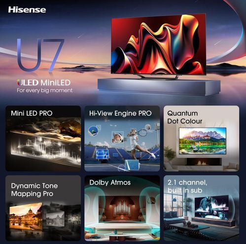 Hisense - 65U7NQ - 65 inch - 4K MiniLED - 2024