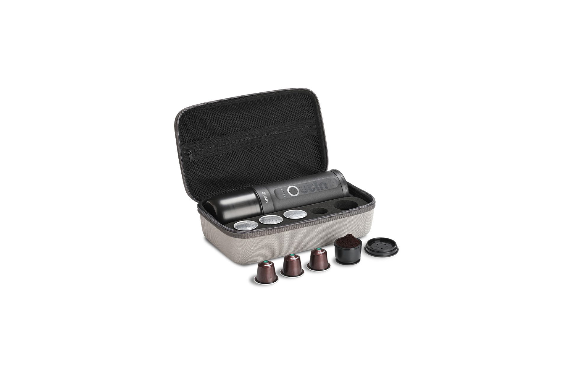 Outin Nano espresso machine met beschermkoffer - Space Grey