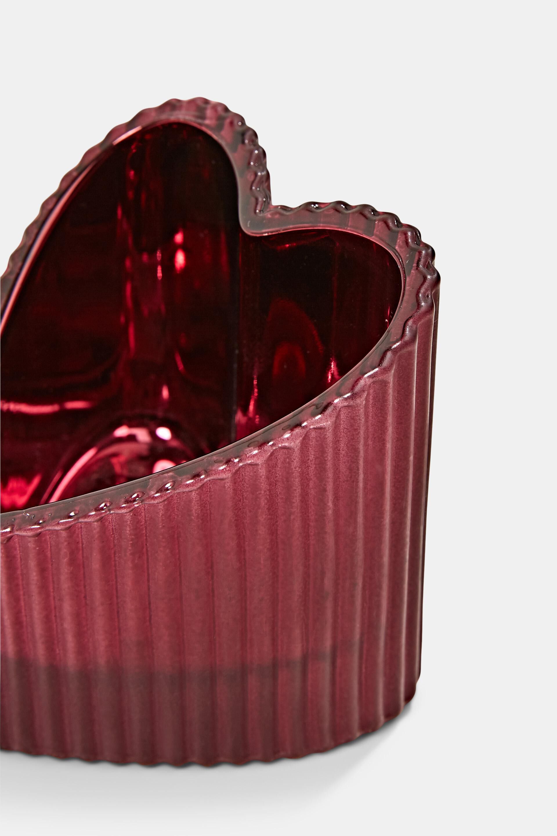 Lot de 2 verres à bougie en forme de cœur