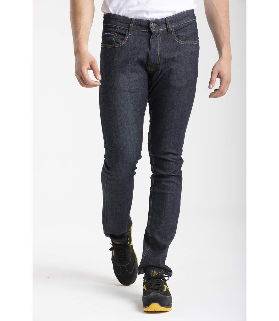 Jeans de travail coupe droite ajustée brut stretch DENIM