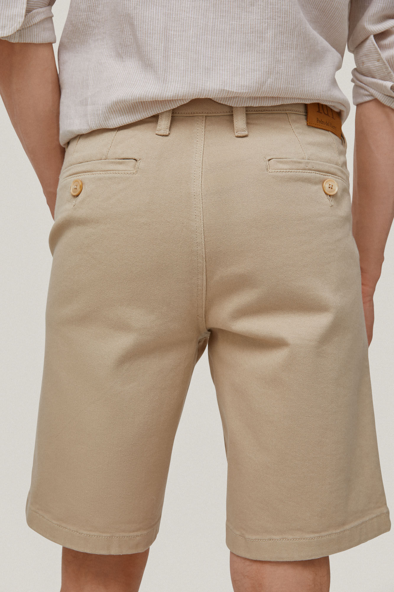 Bermuda jeans bege
