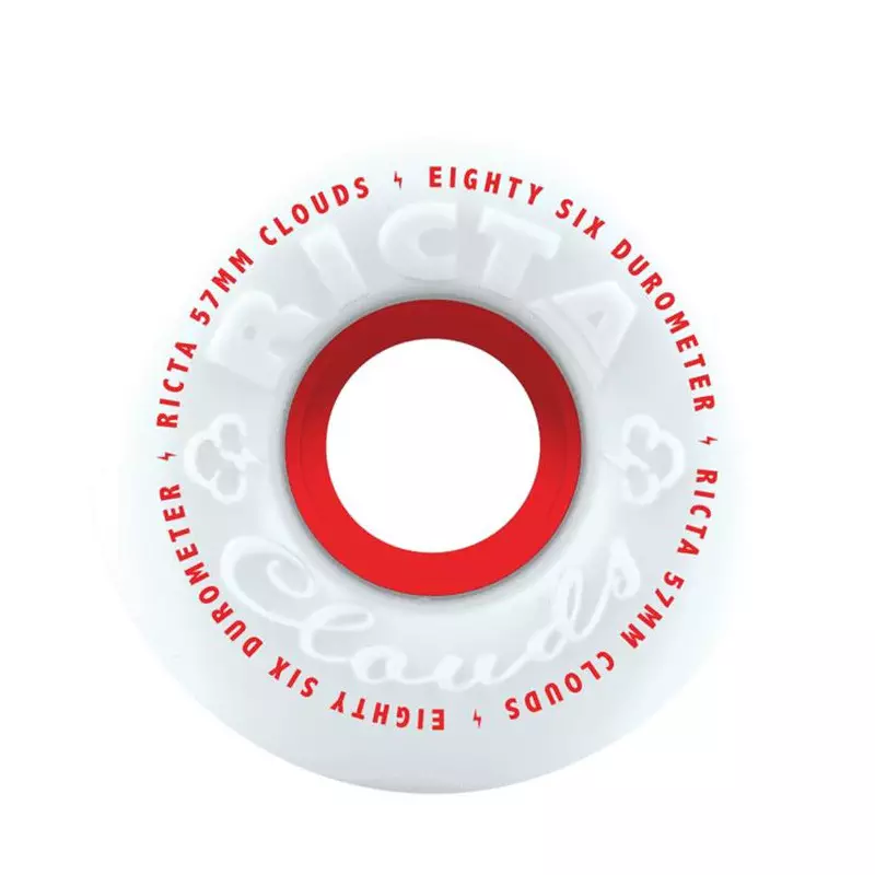 Roues skate RICTA (jeu de 4) 57mm clouds 86a red 86a
