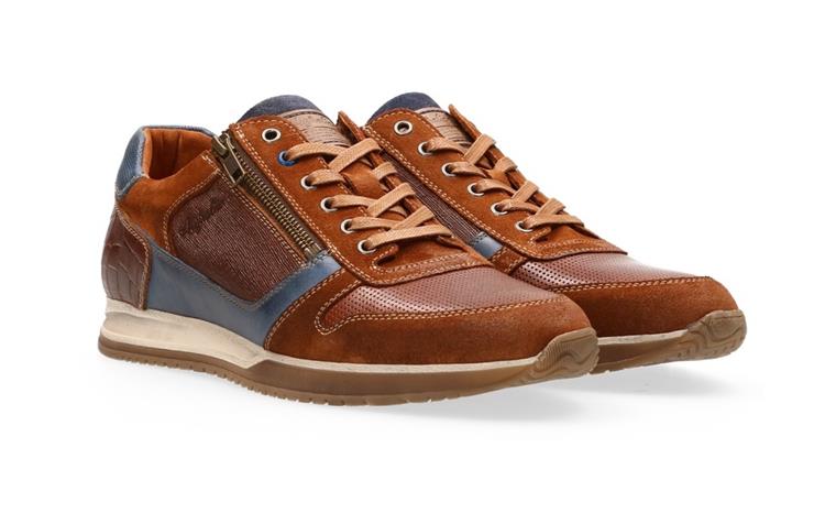 Australian Footwear Browning Leather wijdte H Cognac/blauw