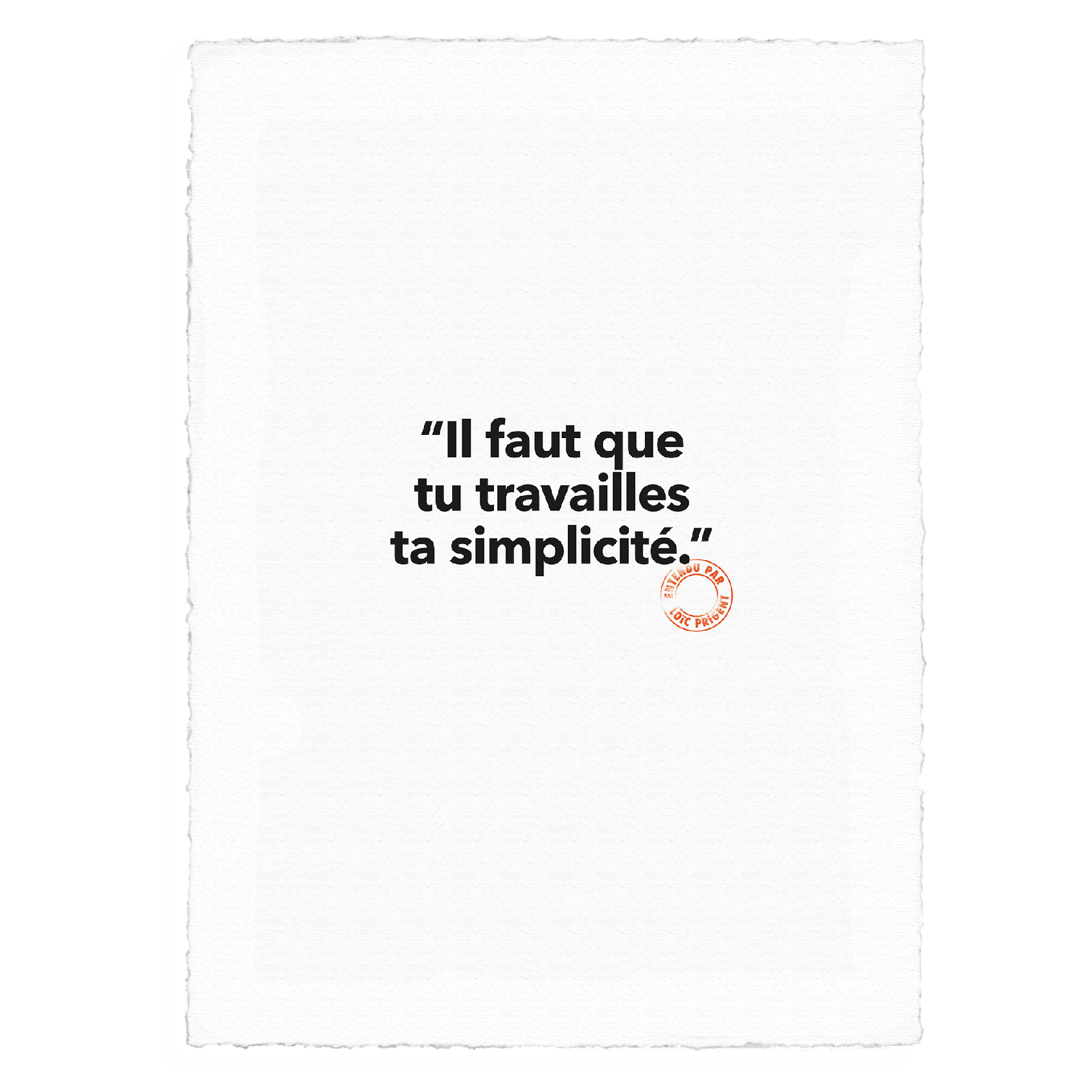Affiche x Loïc Prigent| Blanc