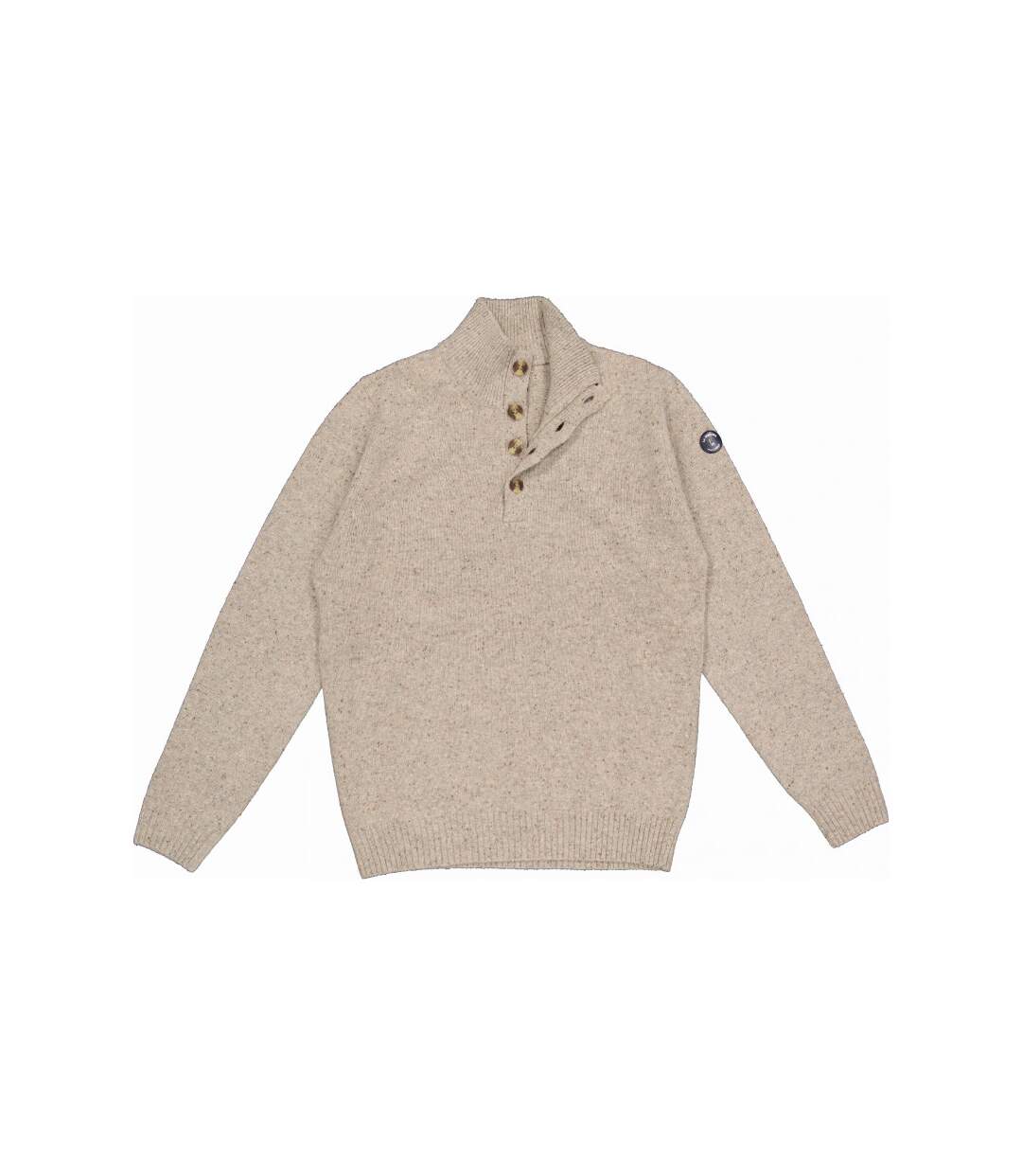 Pull col montant tweedé