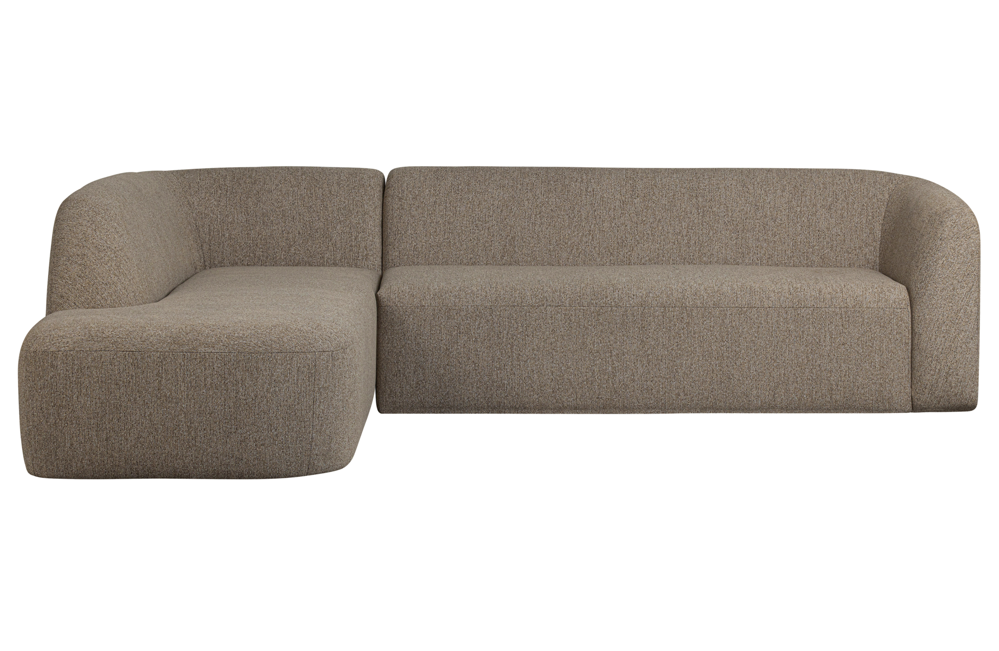 BePureHome hoekbank Sloping Links Lichtbruin Melange