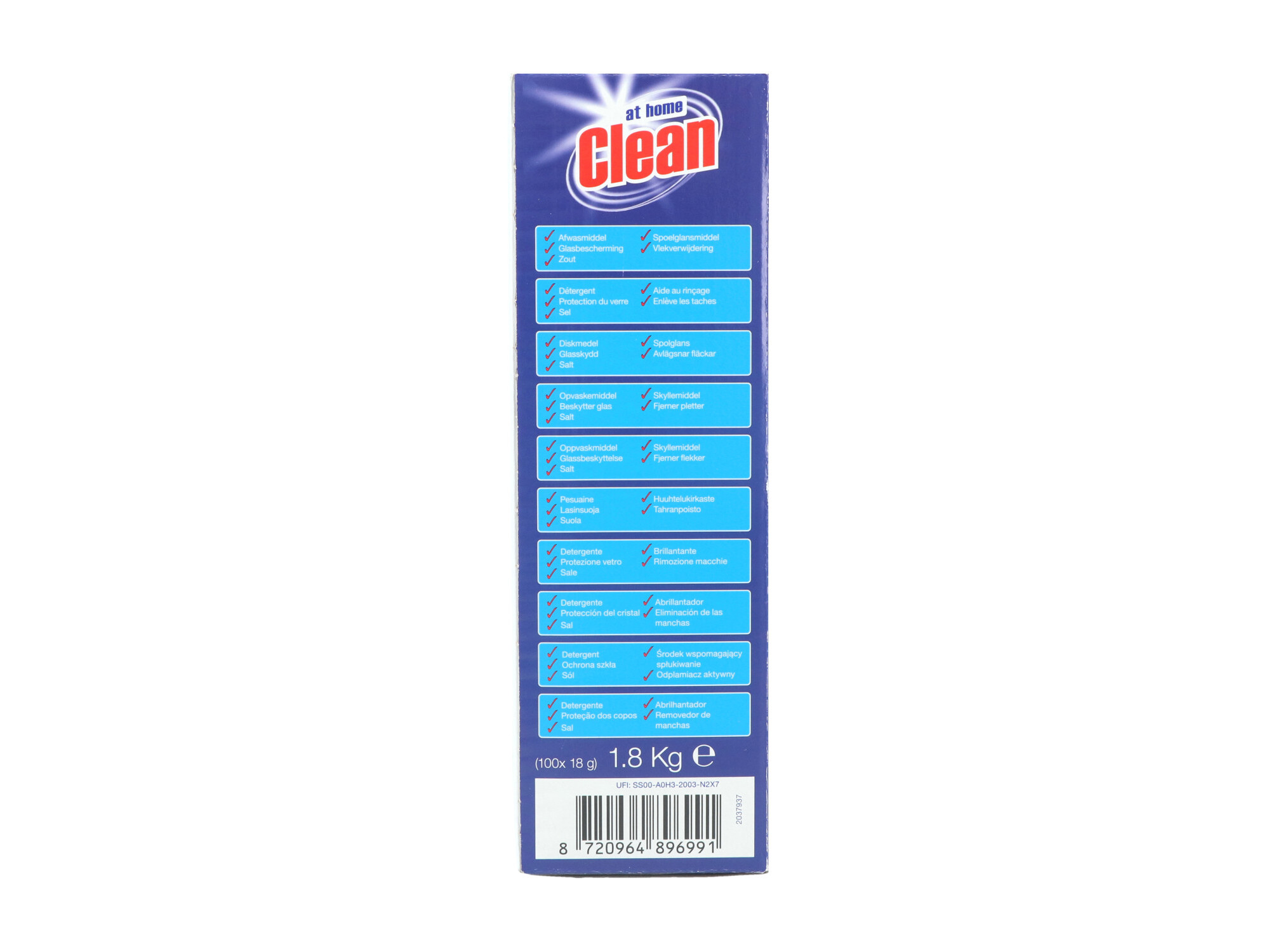 DETERG. MÁQUINA AT HOME CLEAN PASTILHAS LIMÃO 100UN