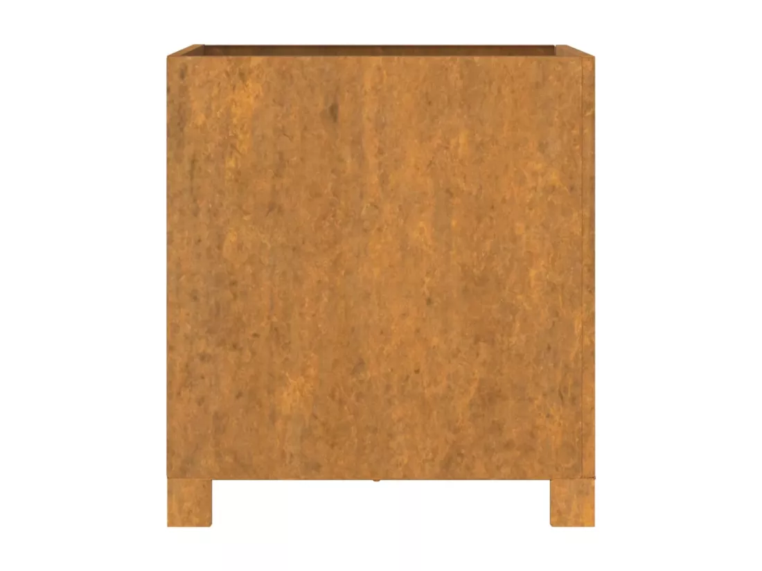 Jardinière avec pieds Rouillé 42x40x43 cm Acier corten