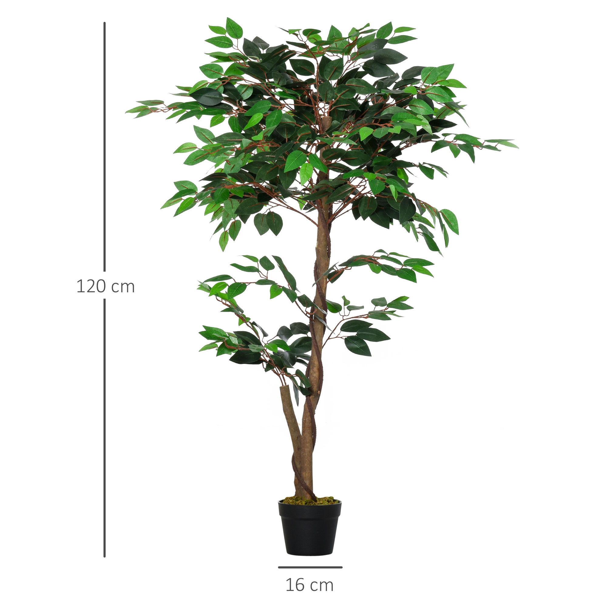 Plantas verdes artificiais Outsunny