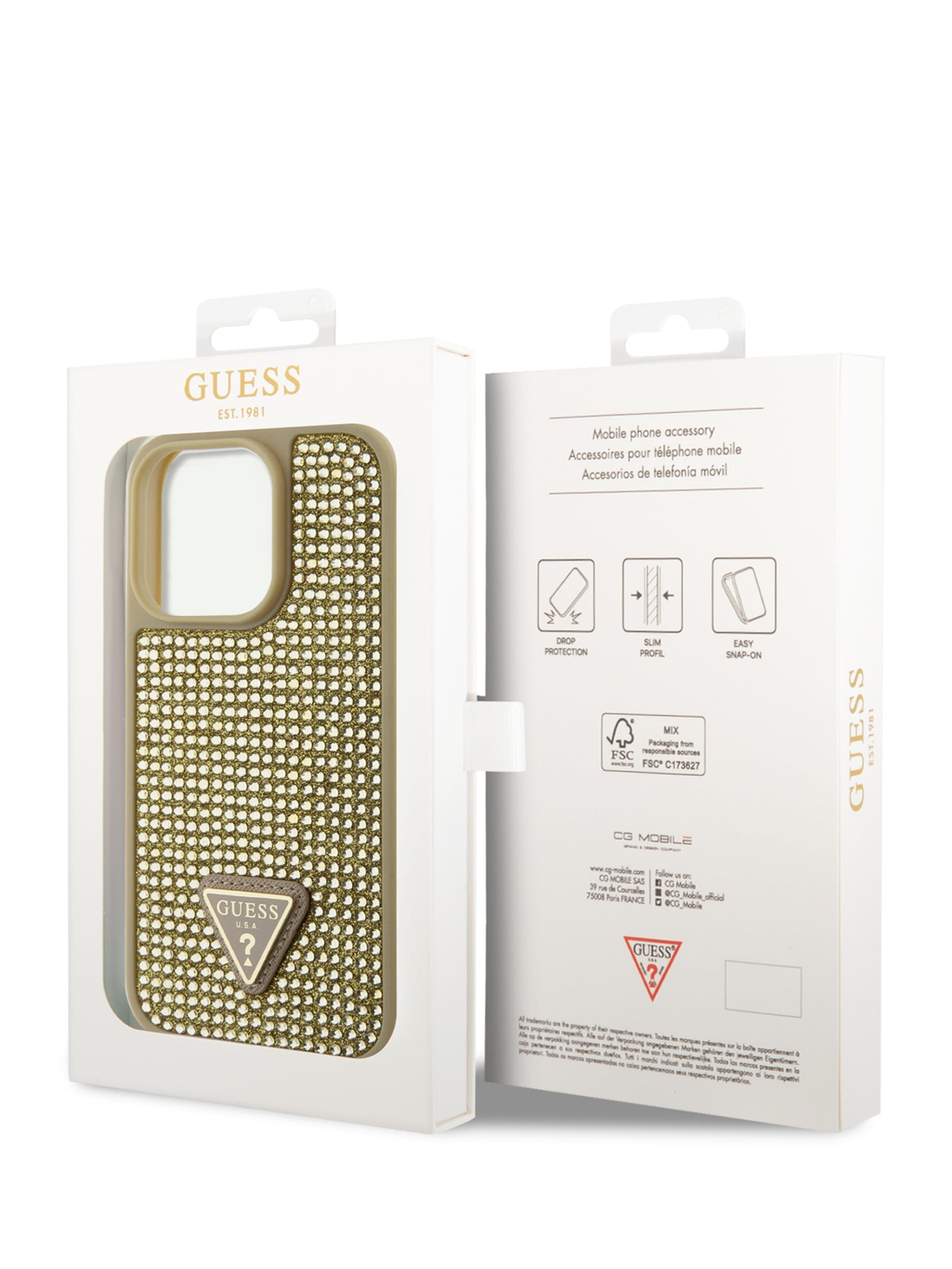 Capa para iPhone 15 Pro com strass