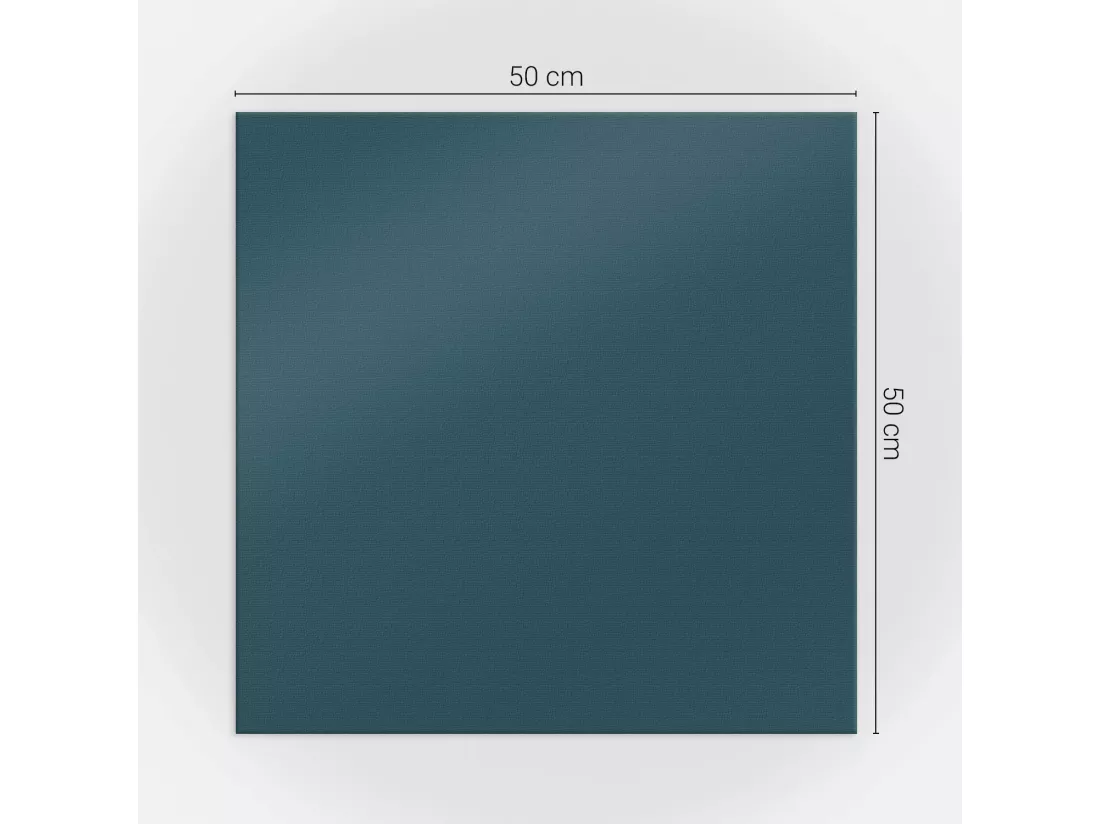 Panneaux muraux autocollants en vinyle imperméable - 4 x 50 x 50 cm - Couleur Sarcelle foncé