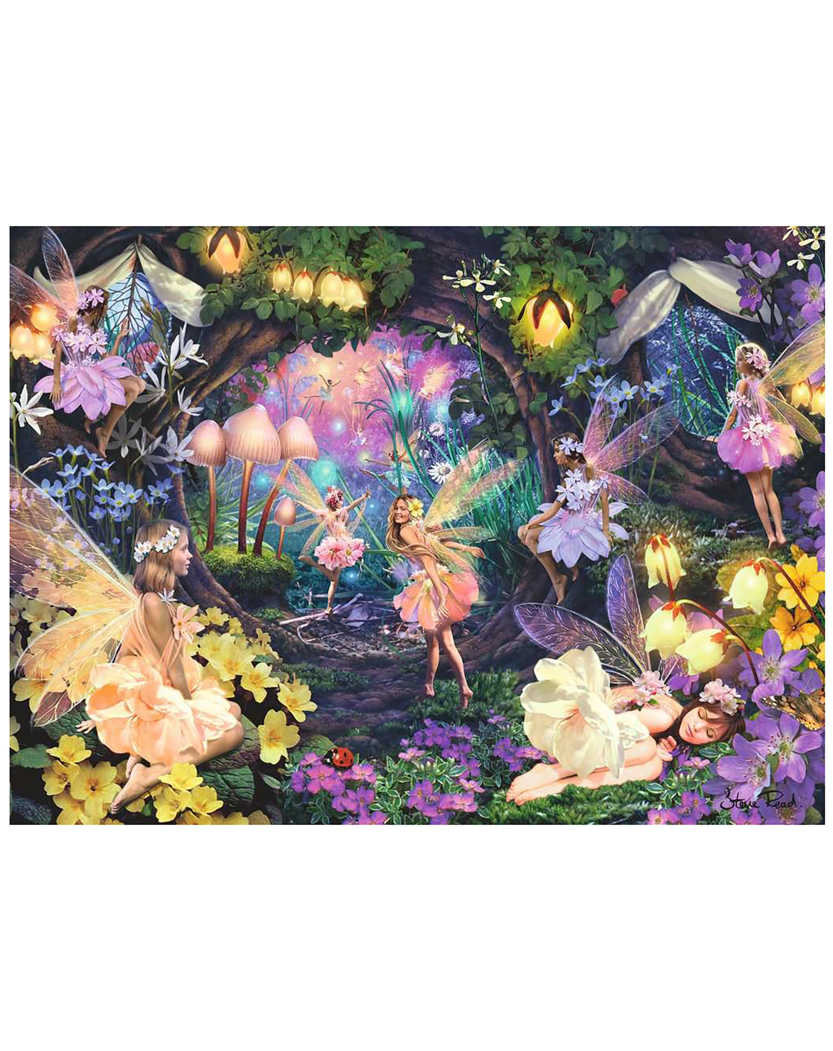 Puzzle XXL LEUCHTENDE WALDFEEN 100-teilig
