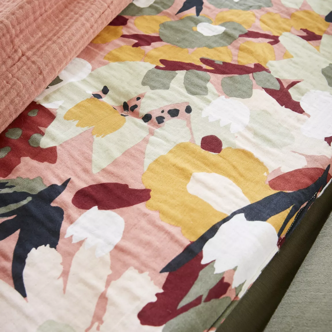 Edredon gaze de coton (90 x 200 cm) Azel Multicolore