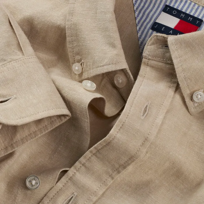 Tommy Hilfiger Regular Fit Linnen Blend Overhemd Heren