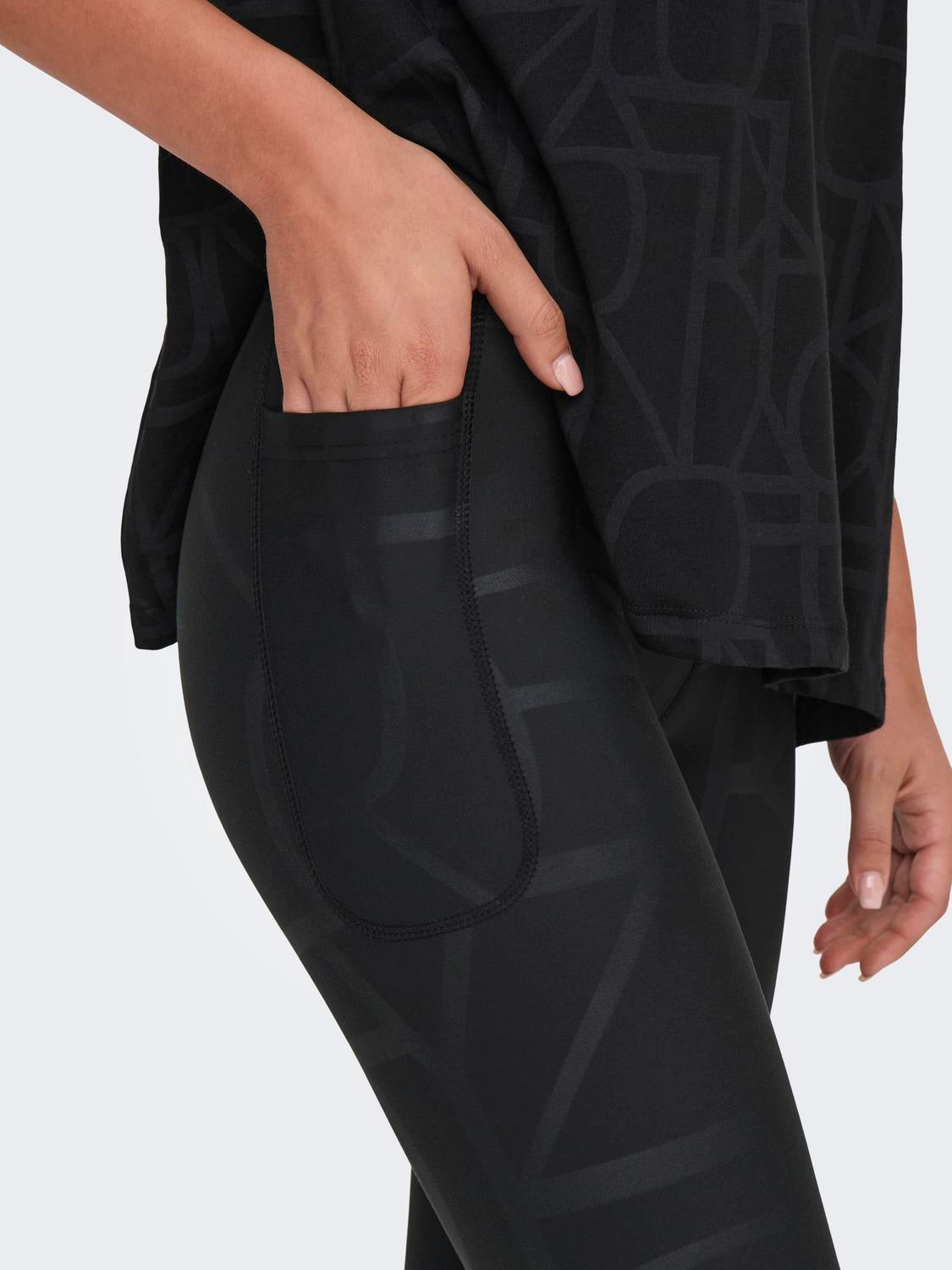 ONPFONT-2 Hohe Taille Skinny Fit Sportleggings Black