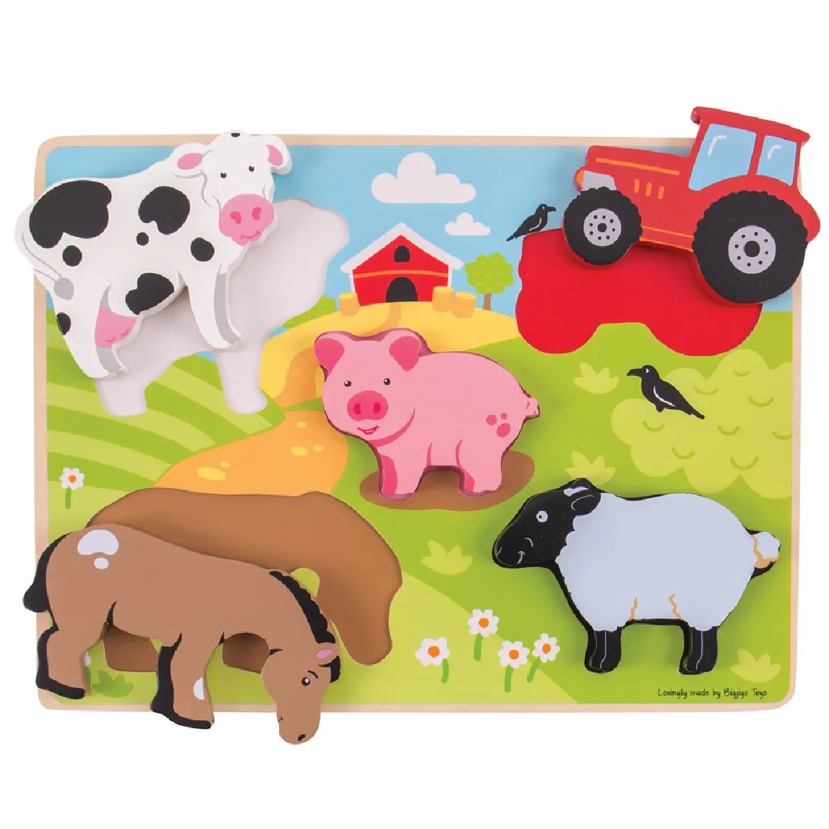 Bigjigs Toys Bigjigs Ferme Puzzle Bois