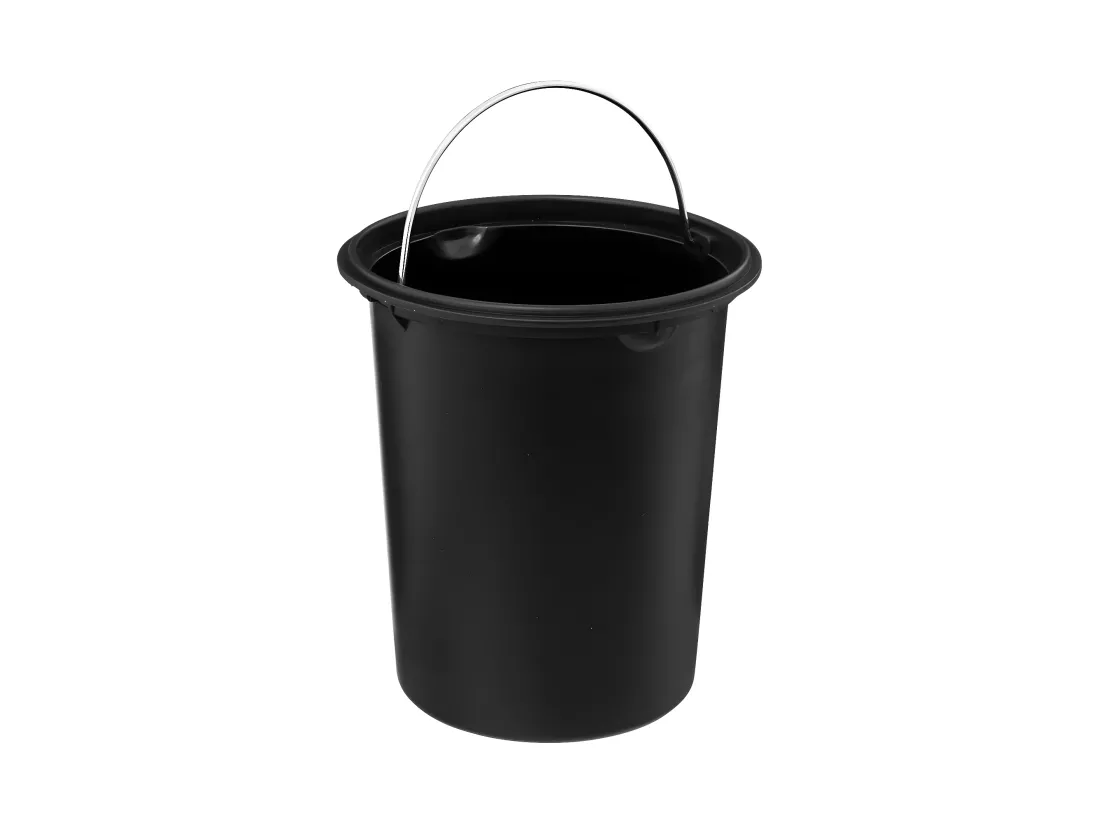 Poubelle de salle de bain en méta Noir Soft Close 3 L