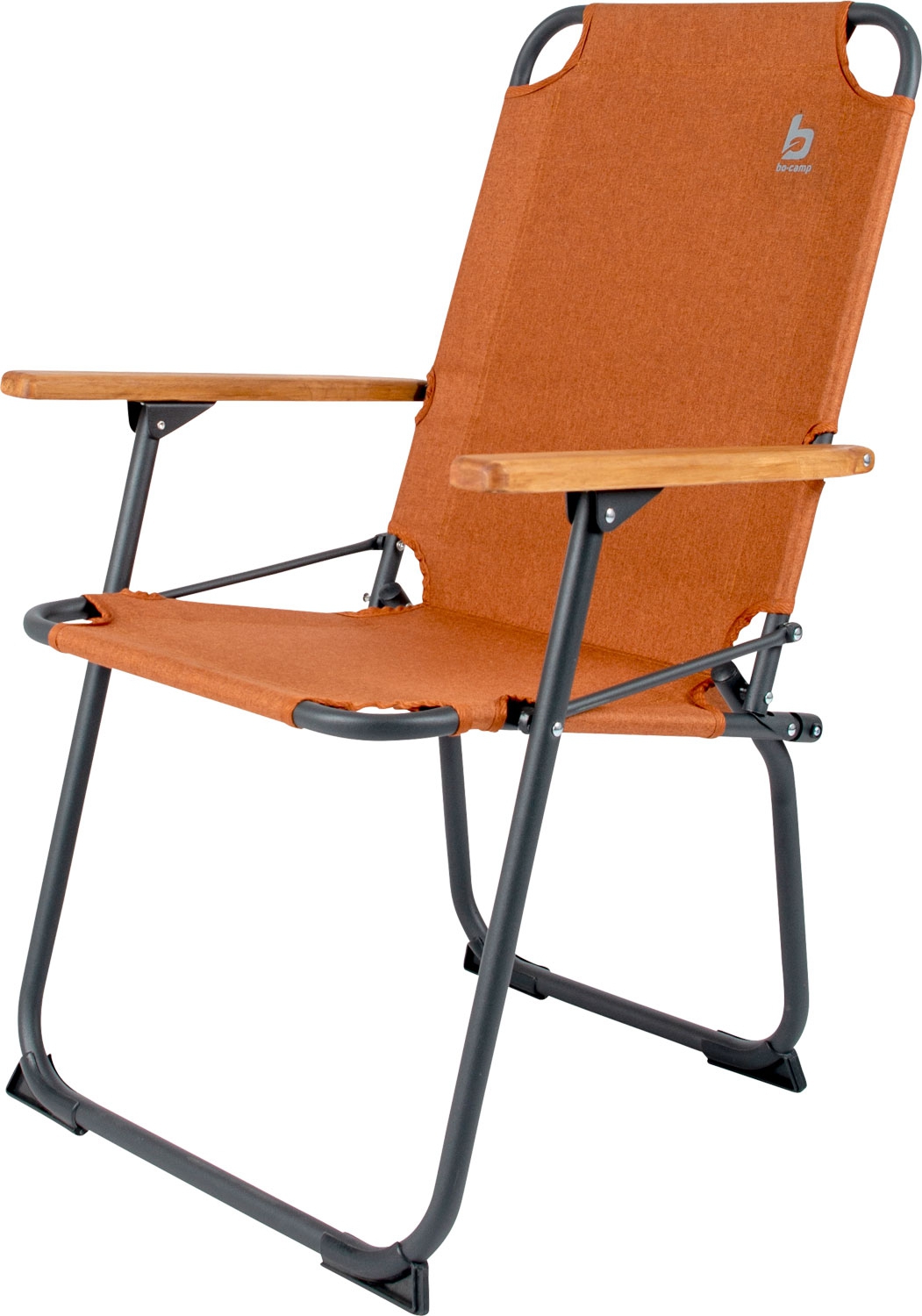 Bo-Camp Bushwick  M Industrial Campingstuhl mit Bambusarmlehnen terrakotta