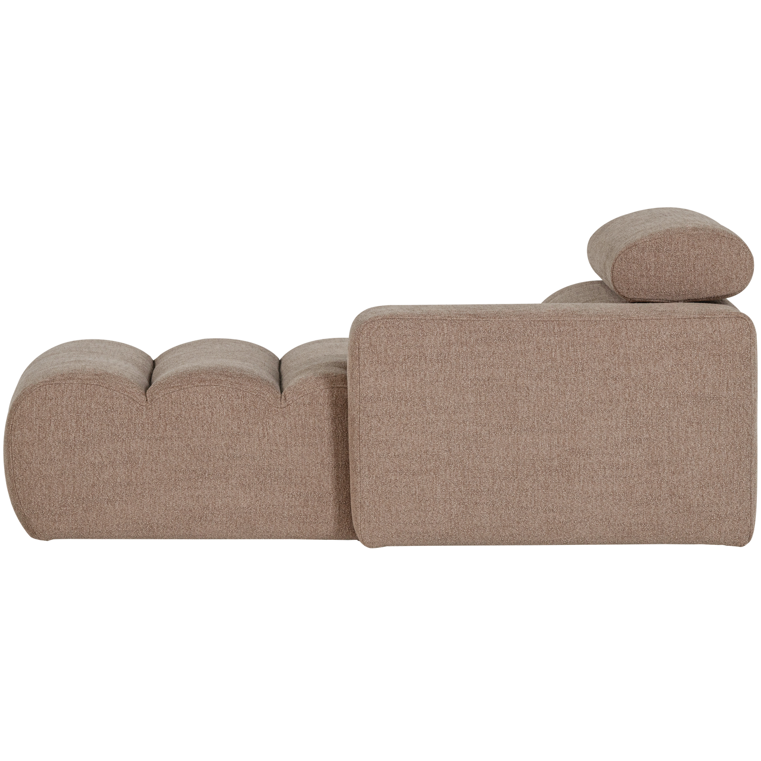 WOOOD Novi Chaise Longue Element Arm Rechts - Polyester - Taupe
