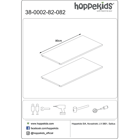 Hoppekids Storey sæt med 2 hylder - hvid