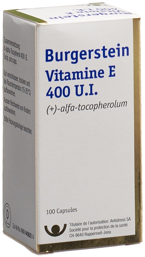 BURGERSTEIN Vitamin E 400 IE<br>100 Stück, Dose, Weichkapsel