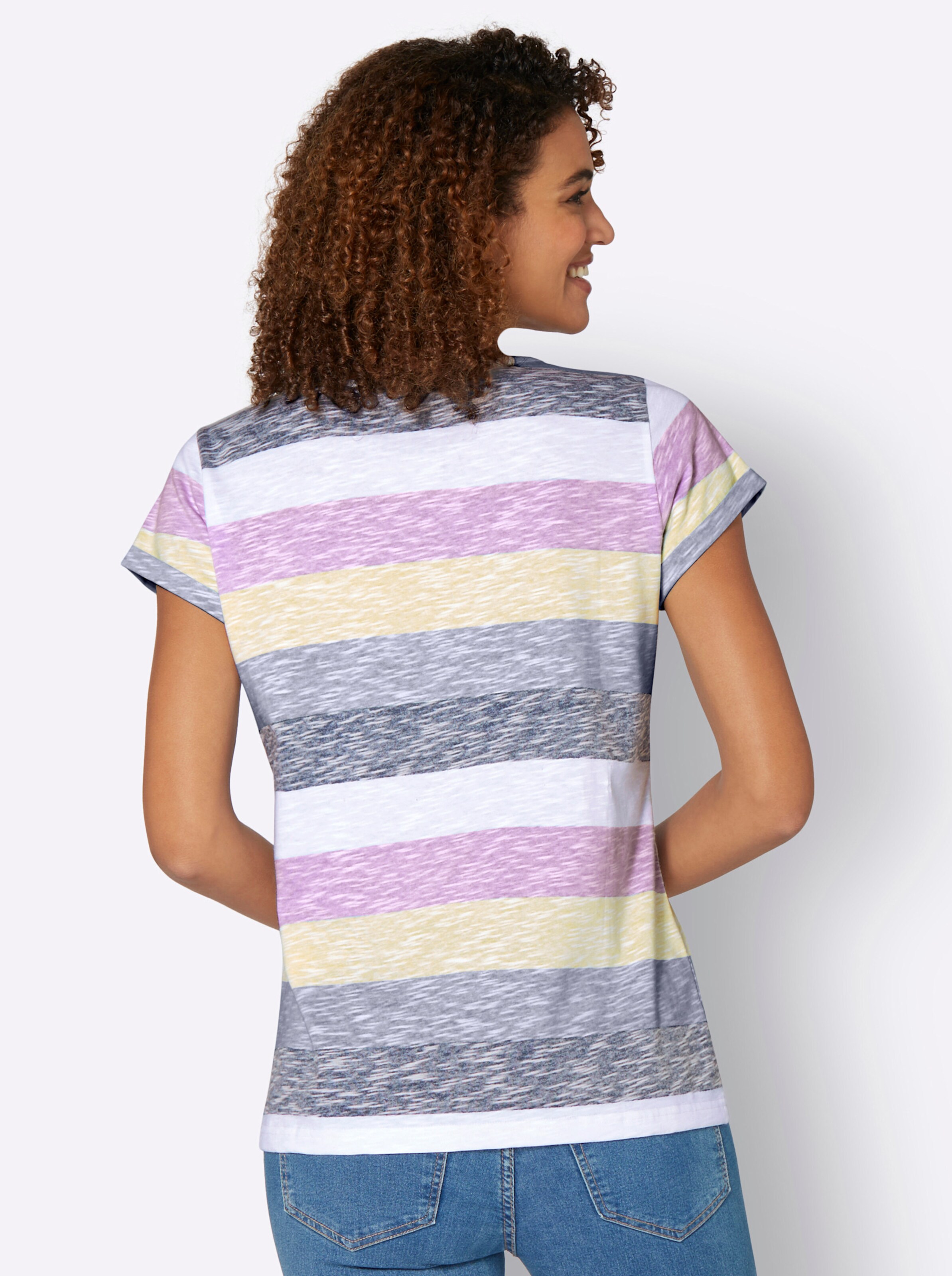 Streifenshirt in rosé-gestreift